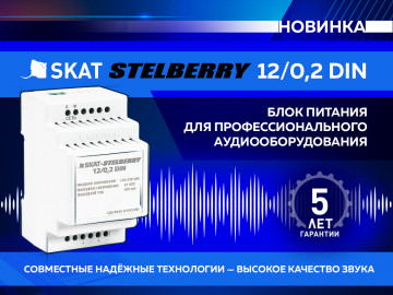 SKAT-STELBERRY 12/0,2 DIN для профессионального аудиооборудования!